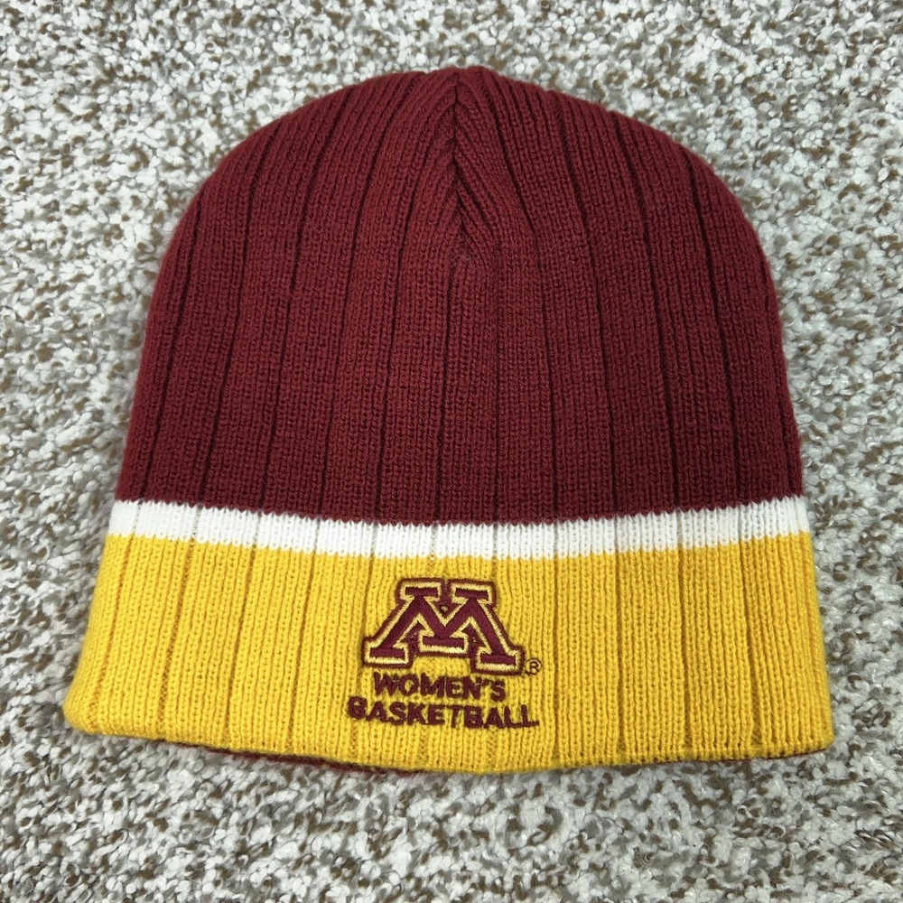 Minnesota Golden Gophers Beanie Mens One Size Maroon Gold NCAA Reversible Sport